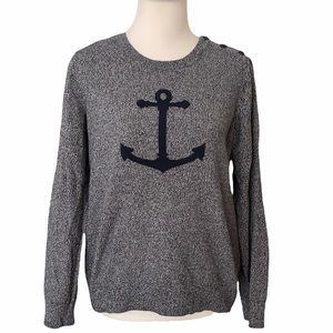 Women’s Nautica blue white anchor nautical cotton top